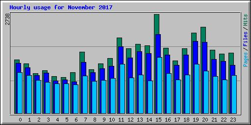 Hourly usage for November 2017