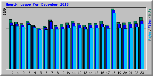 Hourly usage for December 2018
