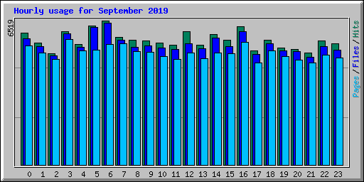 Hourly usage for September 2019