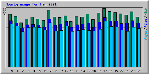 Hourly usage for May 2021