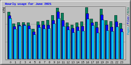 Hourly usage for June 2021