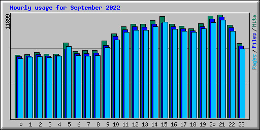Hourly usage for September 2022