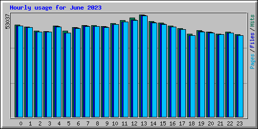 Hourly usage for June 2023