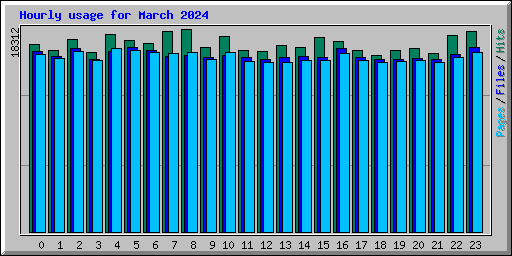 Hourly usage for March 2024