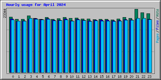 Hourly usage for April 2024