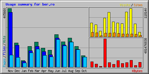 Usage summary for ber.ro